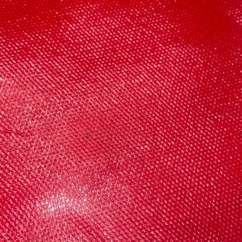 kate spade Red Patent Wristlet Clutch with Gold Logo Plaque - Picture 9 of 9